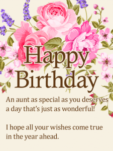 Birthday Wishes Images for Aunt